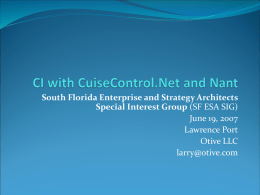 CI with CuiseControl.Net and Nant