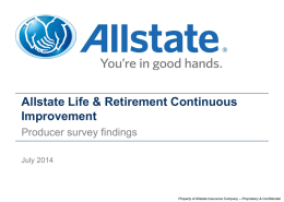 Allstate Life & Retirement Continuous Improvement