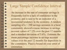 Large Sample Confidence Interval
