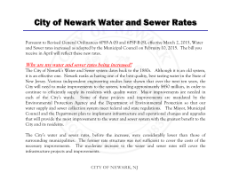 City of Newark Water and Sewer Rates