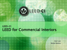 LEED-CI LEED for Commercial Interiors