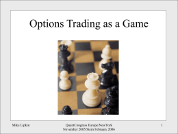 Options Market-Making on an Exchange Floor