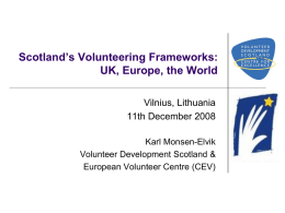 What Infrastructure for Volunteering in Europe?
