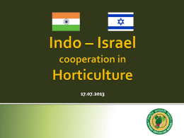 Indo – Israel cooperation