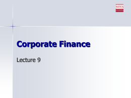 Finance I - Universidade Nova de Lisboa