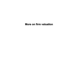 Sample DCF firm valuation