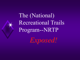 The (National) Recreational Trails Program--NRTP