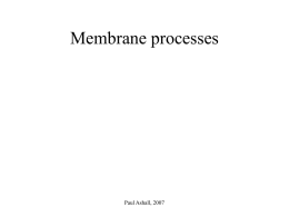 Membranes - School of Electrical Engineering Systems