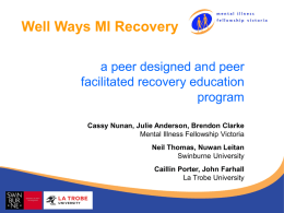 Well Ways MI Recovery - Mental Illness Fellowship Victoria