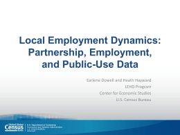 Local Employment Dynamics:Partnership, Employment, and