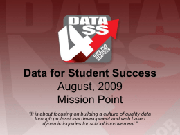 MI Access - Data for Student Success