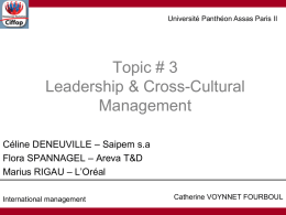 Leadership & Cross-cultural Management