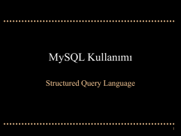 SQL ve MySQL