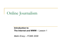 Online Journalism - FCMS | Faculty of Communication and