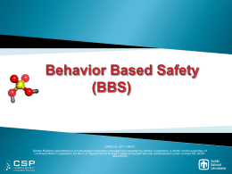 Behavior Based Safety (BBS) - Home - CSP