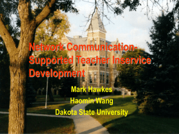 Network Communication-Supported Teacher Inservice Development