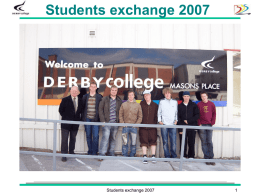 Students exchange Lingen - Derby 2007