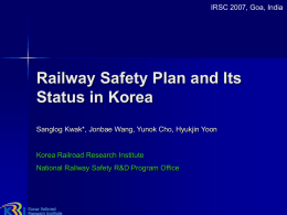 Railway Safety Plan and Its Status in Korea
