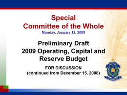 Dec 17 2007 Budget presentation