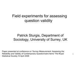 Assessing the Validity of Generalized Trust Questions