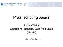 Praat scripting basics - Pompeu Fabra University