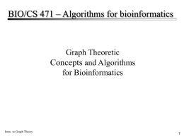 Graph Theory for Bioinformatics