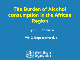 Problems of Alcohol in Africa