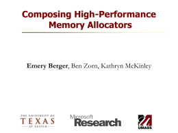 Composing High-Performance Memory Allocators