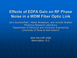 Effects of EDFA Gain on RF Phase Noise in a WDM Fiber