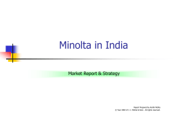 Minolta in India