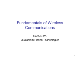 Fundamentals of Wireless Communications