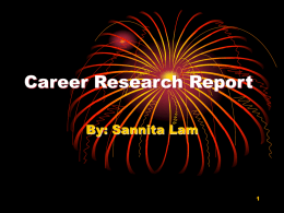 Career Research Report