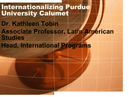 Internationalizing Purdue University Calumet