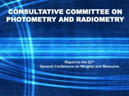 CONSULTATIVE COMMITTEE ON PHOTOMETRY AND …