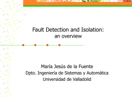 Fault Detection and Isolation: an overview