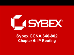 ccna.final.2007 Power Points for Chapter #6