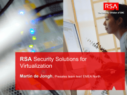 RSA Solutions for Virtualization