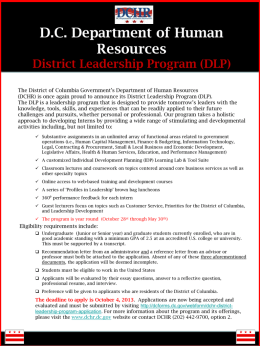 District Leadership Program (DLP)