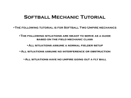 Softball Mechanics - Chattahoochee Officials