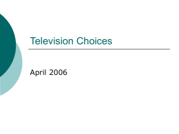 Television Choices - Bucks County Community College