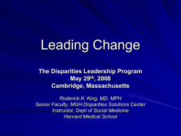 Leading Change - Massachusetts General Hospital Home