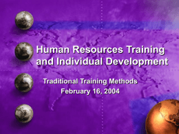 Training Methods - Studies