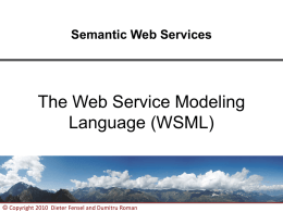 The Web Service Modeling Language (WSML)