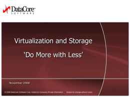 DataCore Software: Do More with Less