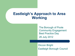 Eastleigh’s Approach to Area Working