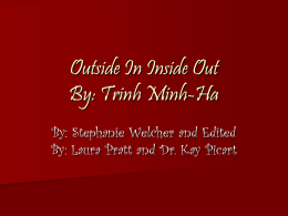 Outside In Inside Out By: Trinh Minh-Ha