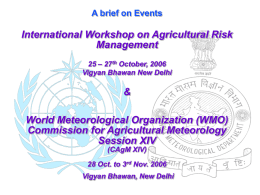 World Meteorological Organization CAgM XIV, New Delhi 28