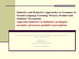 Inductive and deductive approaches to grammar in second