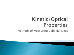 Kinetic Optical Properties - X