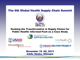 Seeking the Transformative in Supply Chains for Public